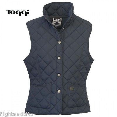 TOGGI ESHER LADIES DIAMOND QUILTED GILET - NAVY