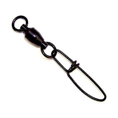 BERKLEY BALL BEARING CROSS LOK SNAP SWIVELS BLACK - PK 6 + 1 SIZE 2 & 3
