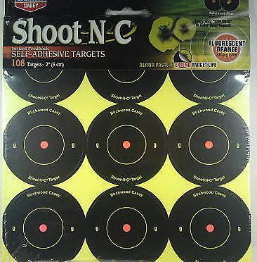 BIRCHWOOD CASEY SHOOT-N-C STICK ON TARGETS 2"or  3"