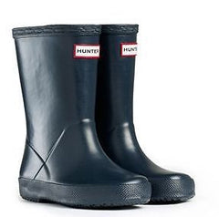 HUNTER FIRST KIDS WELLINGTON BOOTS - NAVY / FUSCHIA / GREEN - CHILDS UK 4-1
